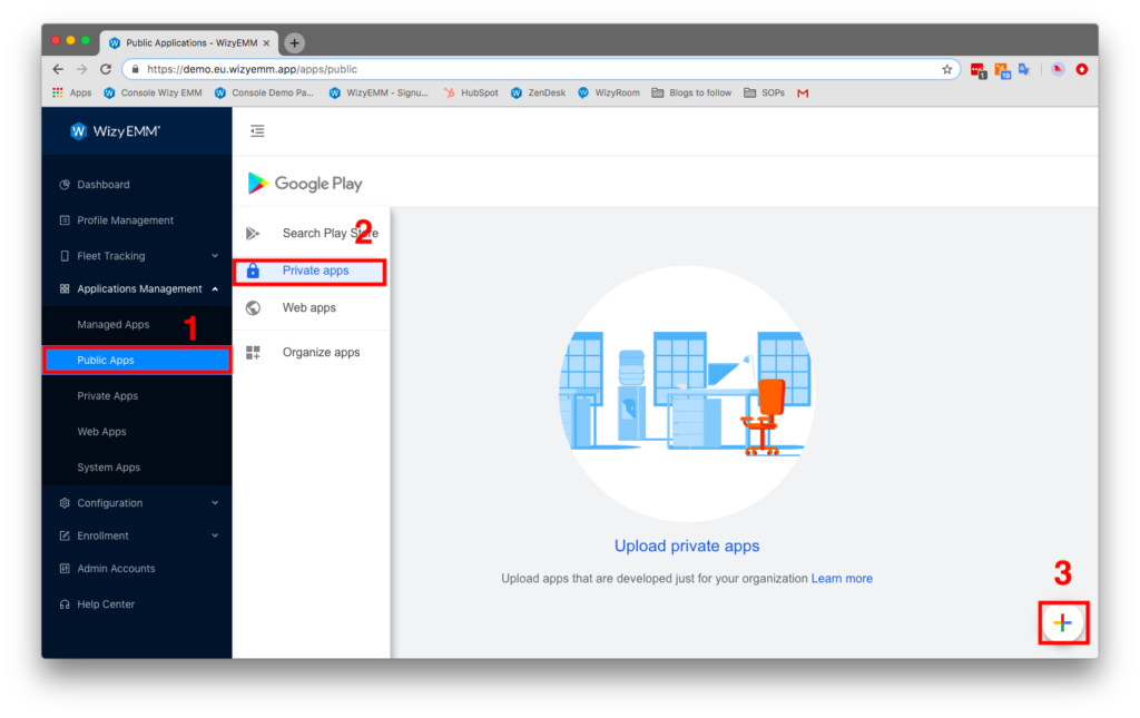 private apps management with WizyEMM